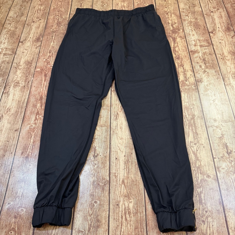 Zyia Active Peak Zipper Jogger Pants Womens Medium Black Ankle Zip Activewear
